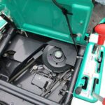 乗用モアー　実演機